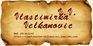 Vlastimirka Velkanović vizit kartica